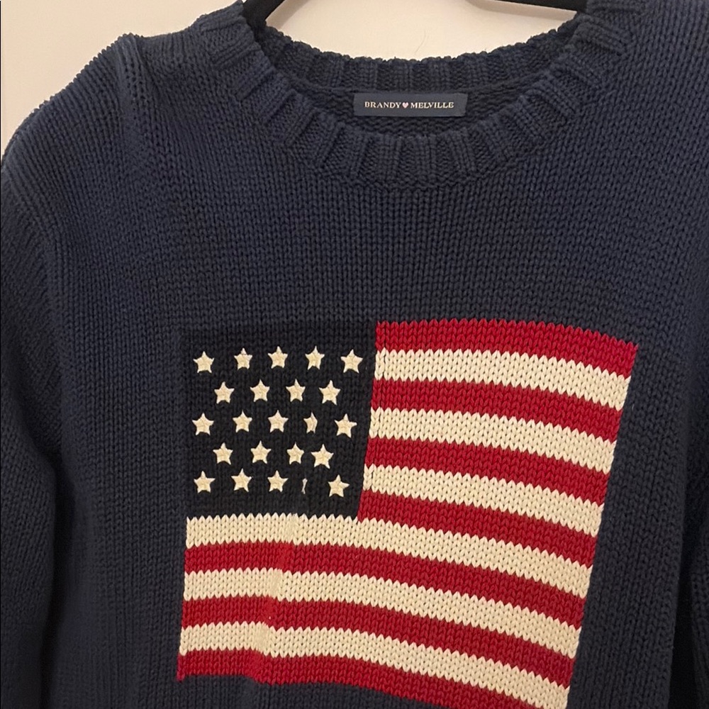 Brandy Melville American Flag Sweater